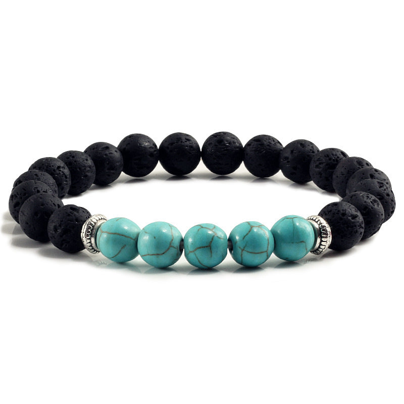 Volcanic Rock Colorful Turquoise Bracelet